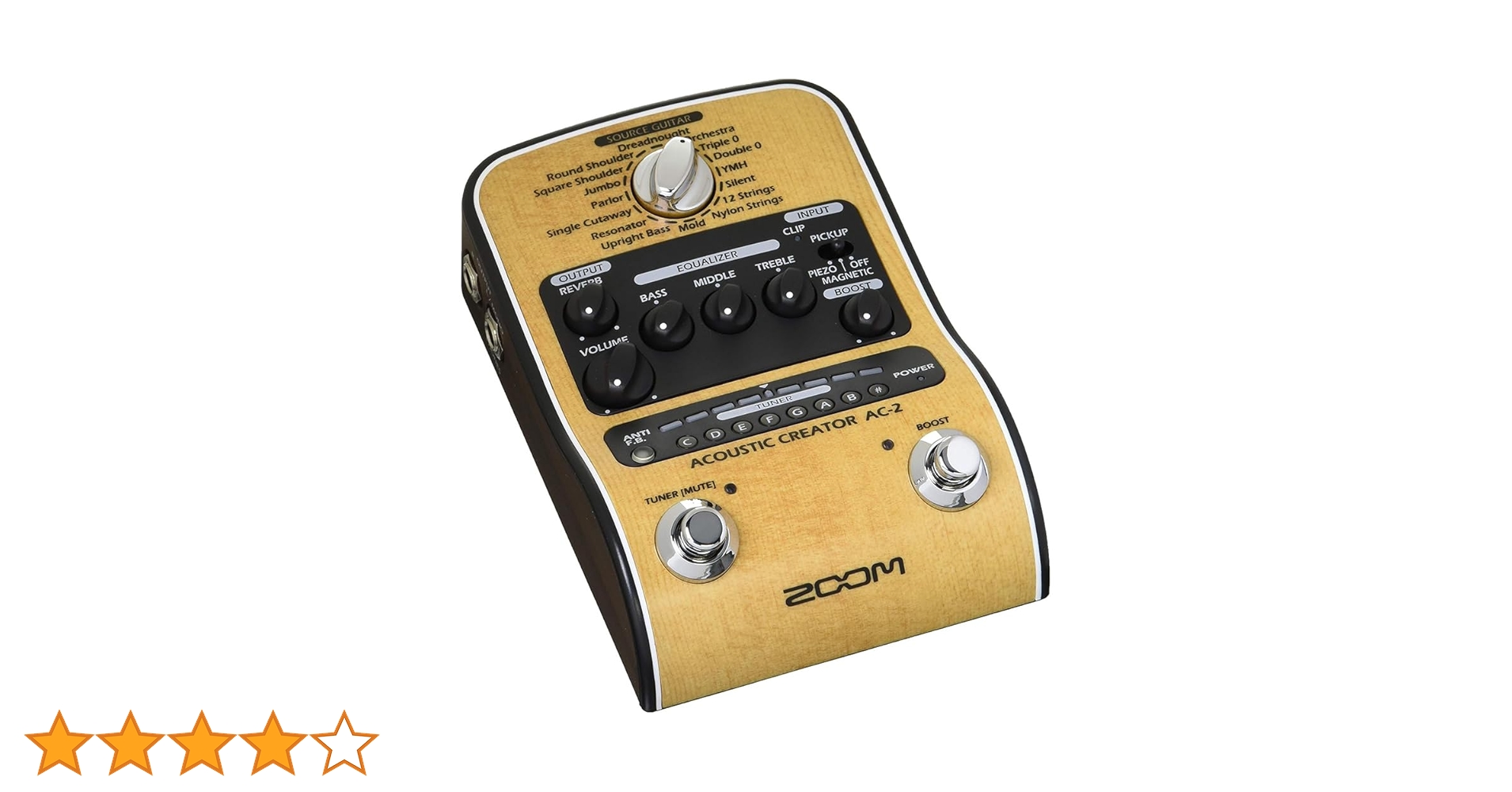 Amazon | ZOOM ズーム AC-2 アコースティックギター用プリアンプ 16